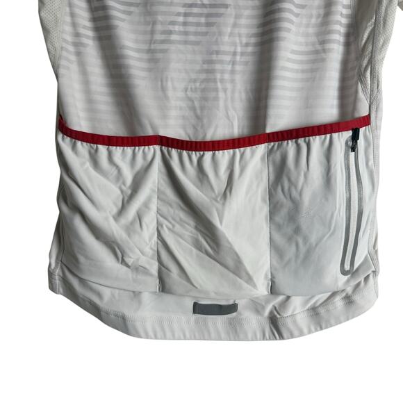 Performance Bicycle Ultra White Red Cycling Jersey Short Sleeve Zip Up Shirt M - Picture 7 of 10